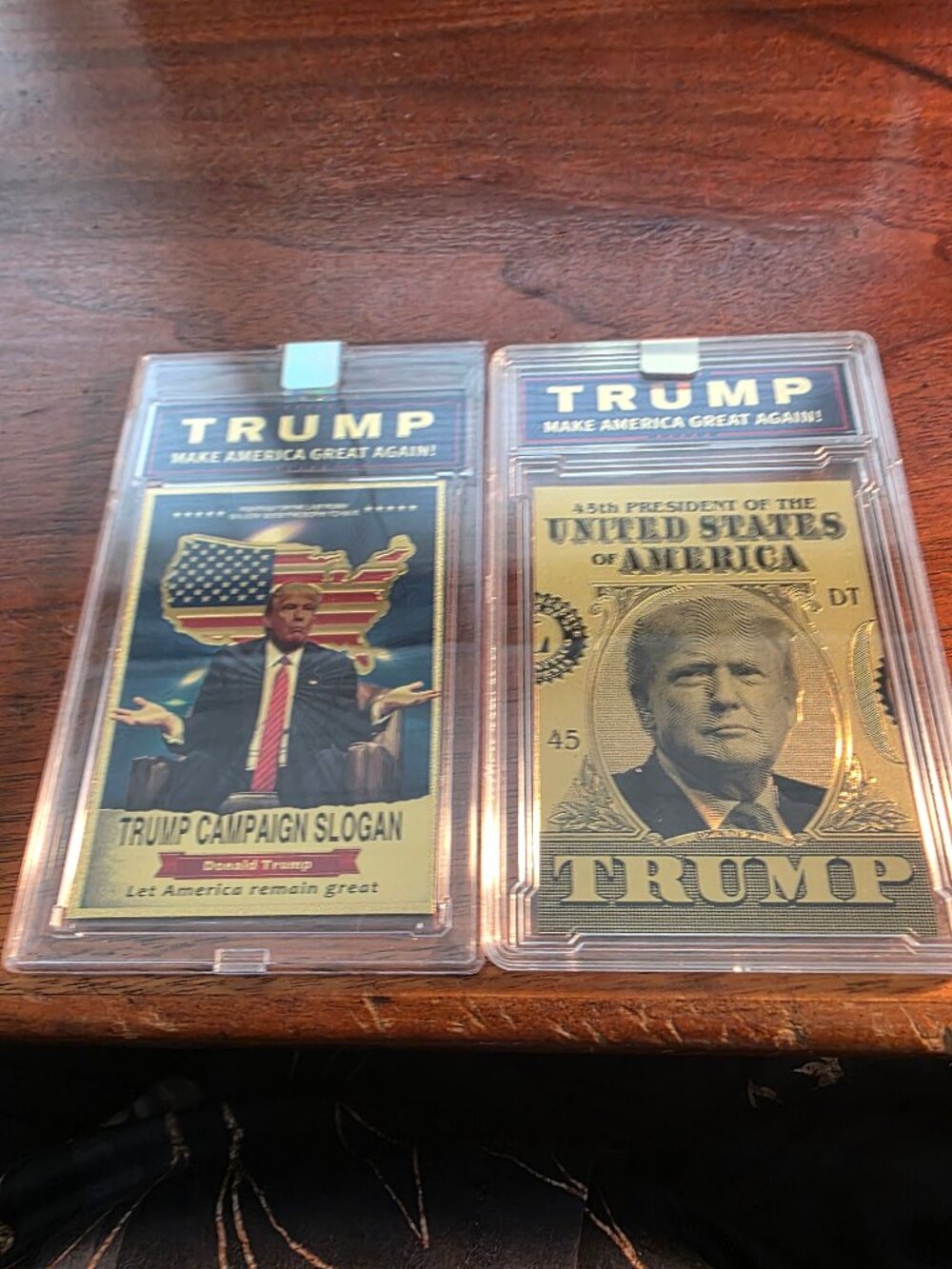 2PC OF DONALD TRUMP COLLECTORS CARDS SLABBED
